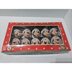 Vintage Walt Disney Mickey Mouse Novelty Christmas Tree Lights w/Box